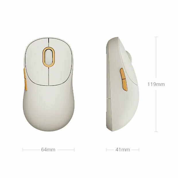 Беспроводная компьютерная мышь Xiaomi Wireless Mouse 3 Beige (XMWXSB03YM) - 2